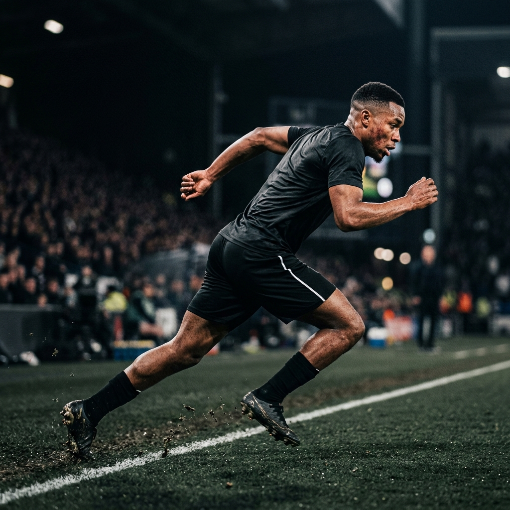 Full-back sprinting in a night match, the high-speed role position-specific soccer strength has to support